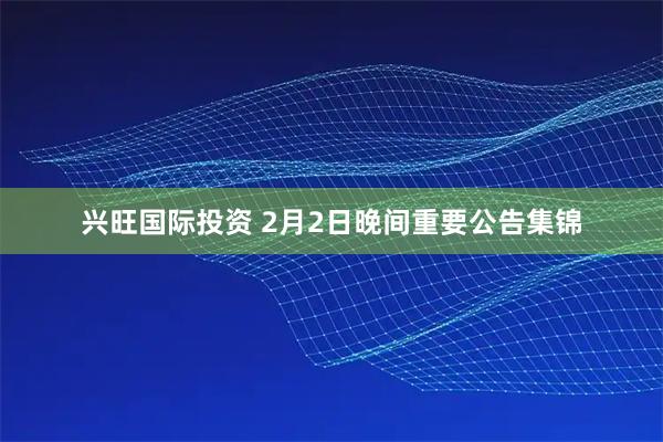 兴旺国际投资 2月2日晚间重要公告集锦